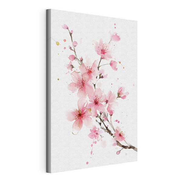 Canvas Schilderijen Aquarel van roze bloemen (Artikelnummer: s48521) Canvas Schilderijen Canvas Schilderijen Aquarel van roze bloemen (Artikelnummer: s48521)