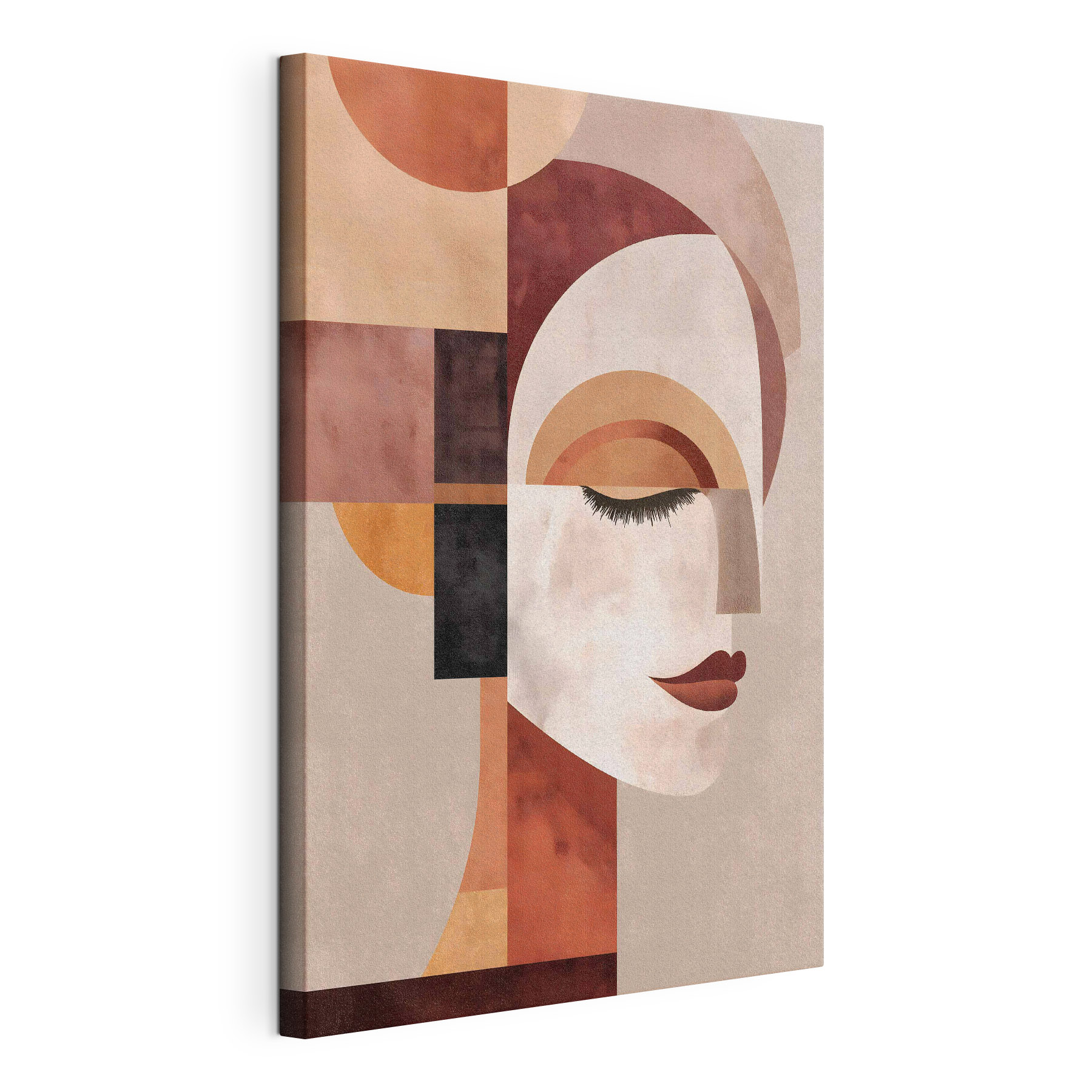 Woman's face with different colors Woman's face with different colors