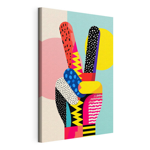 Canvas Schilderijen Hand met verschillend gekleurde vormen (Artikelnummer: s48548) Canvas Schilderijen Canvas Schilderijen Hand met verschillend gekleurde vormen (Artikelnummer: s48548)