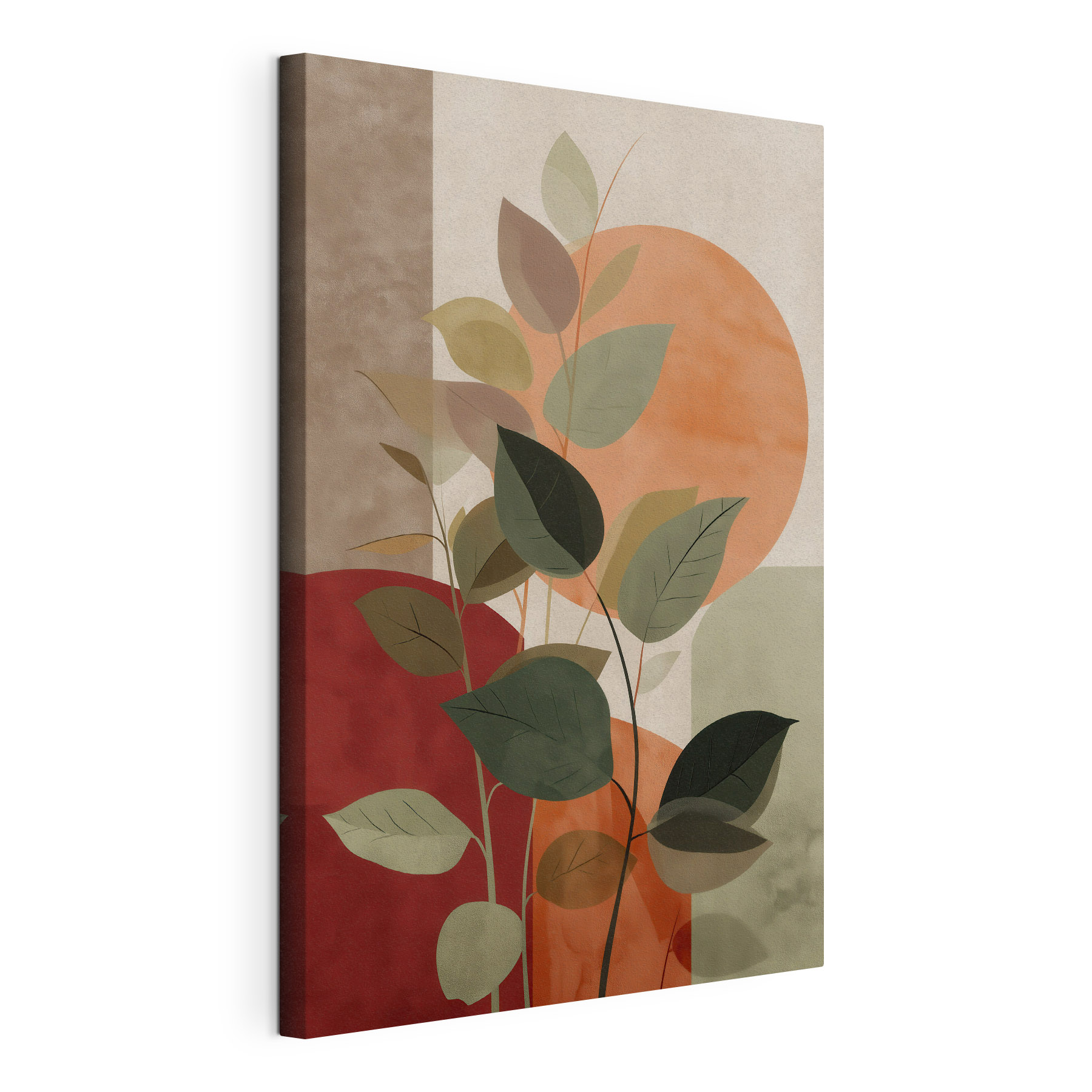 Plant with leaves and a sun