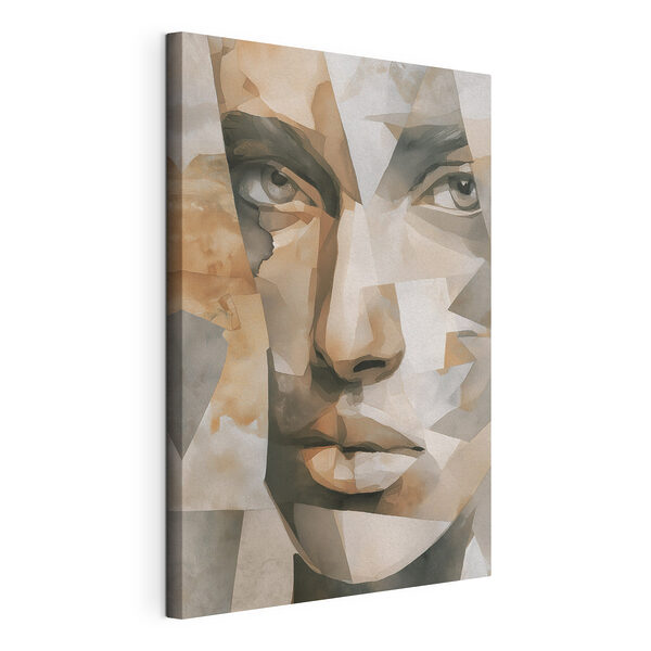 Canvas Schilderijen Abstract portret met geometrische vormen (Artikelnummer: s48562) Canvas Schilderijen Canvas Schilderijen Abstract portret met geometrische vormen (Artikelnummer: s48562)