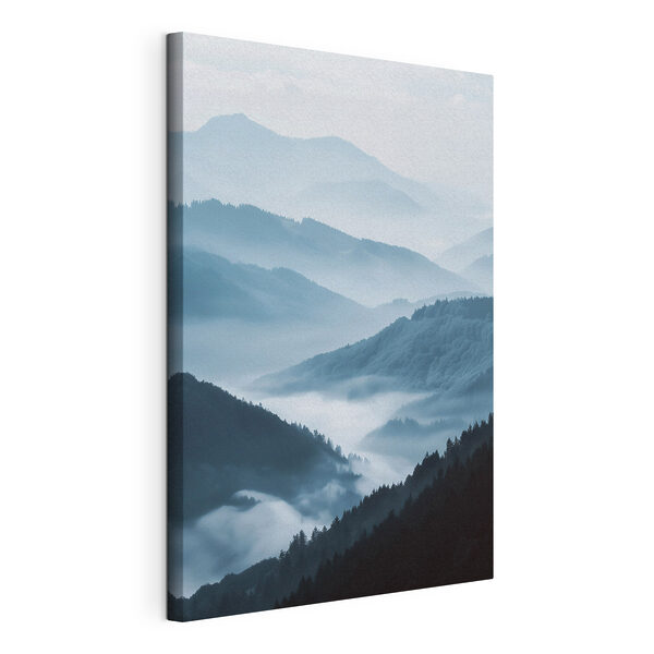 Canvas Schilderijen Canvas Schilderijen Mistige bergketen (Artikelnummer: s48567)