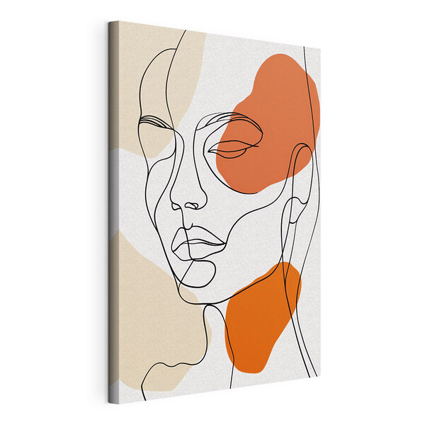 Canvas Schilderijen Tekening van het gezicht van een vrouw (Artikelnummer: s48569) Canvas Schilderijen Canvas Schilderijen Tekening van het gezicht van een vrouw (Artikelnummer: s48569)
