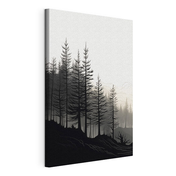 Bos met bomen op de achtergrond Canvas Schilderijen Bos met bomen op de achtergrond