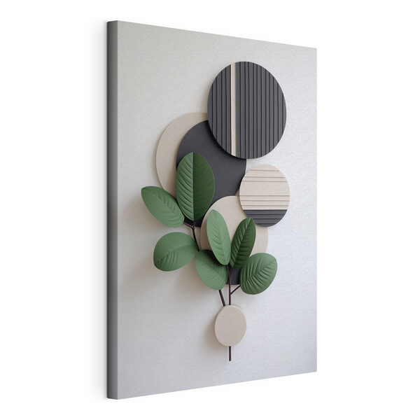 Canvas Schilderijen Wanddecoratie met een plant en bladeren (Artikelnummer: s48603) Canvas Schilderijen Canvas Schilderijen Wanddecoratie met een plant en bladeren (Artikelnummer: s48603)
