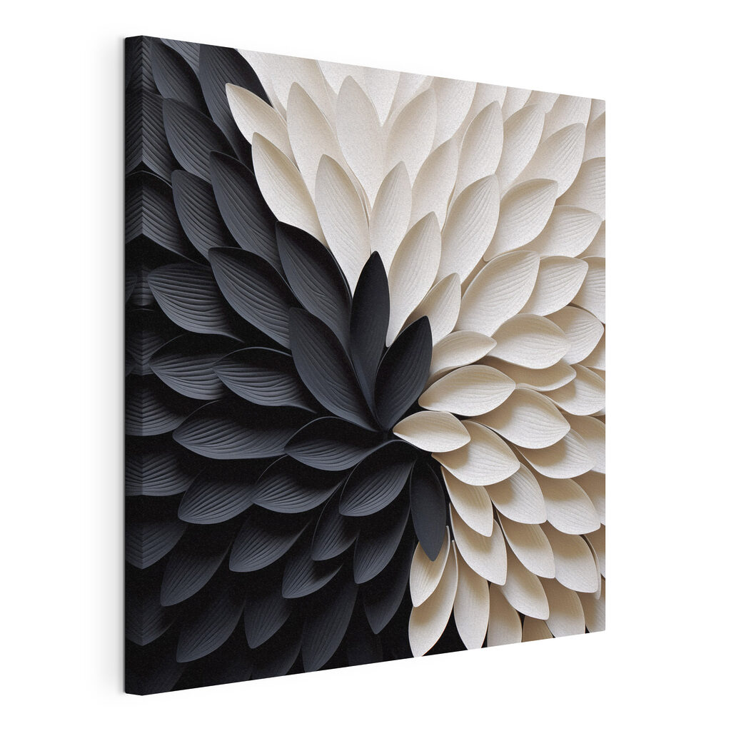 Black and white flower