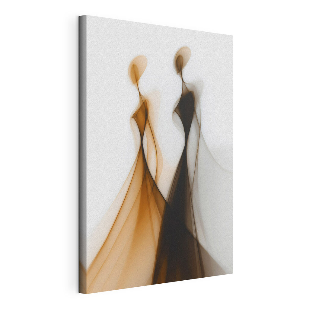 Couple of women in long dresses