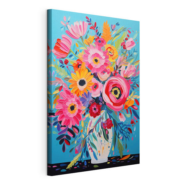 Canvas Schilderijen Schilderij van bloemen in een vaas (Artikelnummer: s48644) Canvas Schilderijen Canvas Schilderijen Schilderij van bloemen in een vaas (Artikelnummer: s48644)