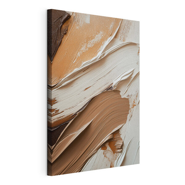 Canvas Schilderijen Canvas Schilderijen Abstracte penseelstreken in aardetinten (Artikelnummer: s48653)