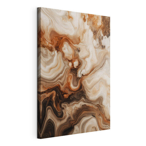 Canvas Schilderijen Canvas Schilderijen Abstracte wervelingen in warme aardetinten (Artikelnummer: s48659)