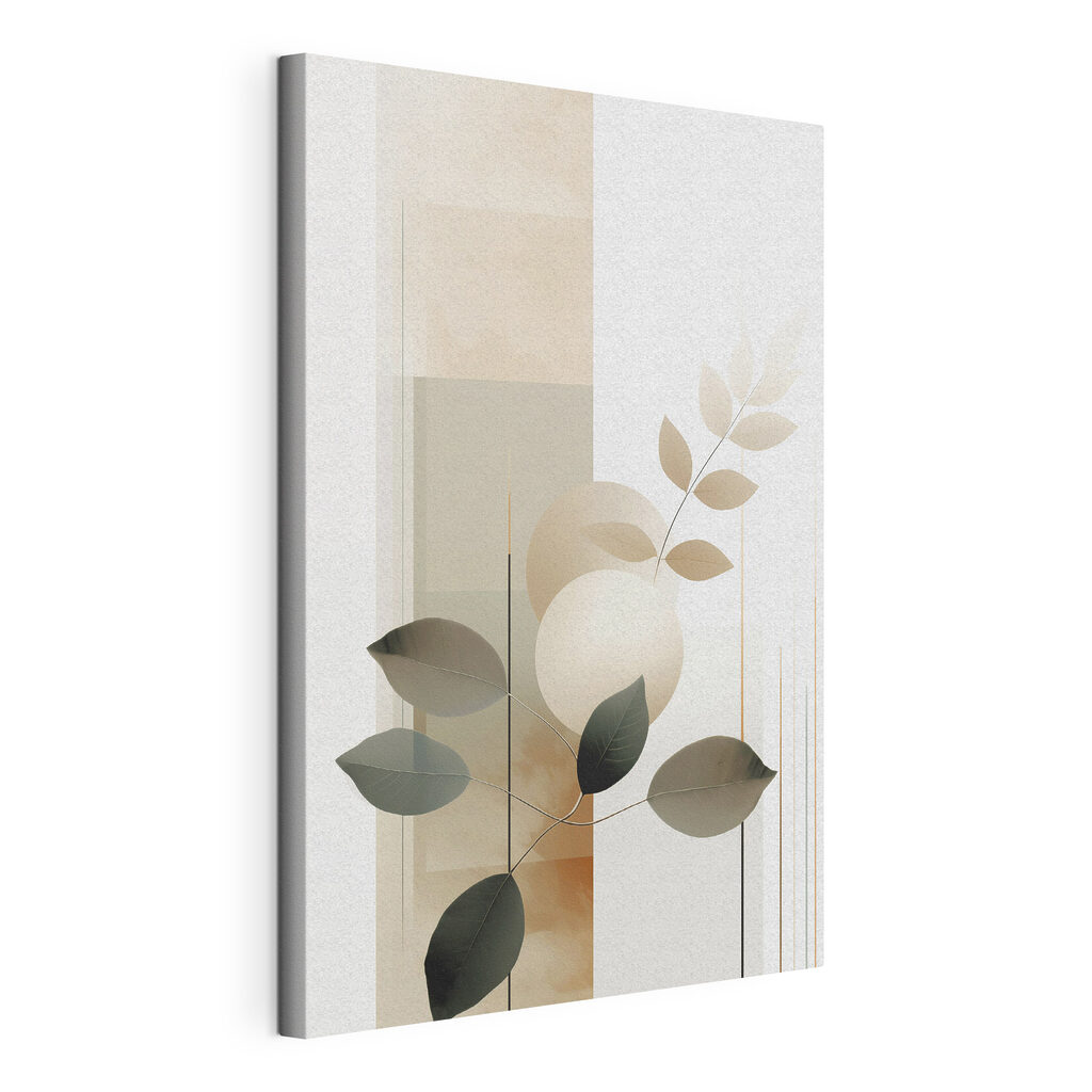 Serene botanical composition in soft hues Serene botanical composition in soft hues