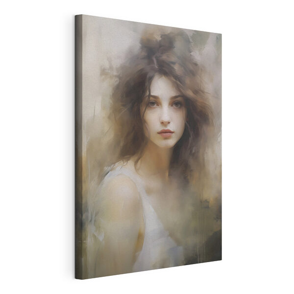 Canvas Schilderijen Vrouw met lang bruin haar (Artikelnummer: s48683) Canvas Schilderijen Canvas Schilderijen Vrouw met lang bruin haar (Artikelnummer: s48683)