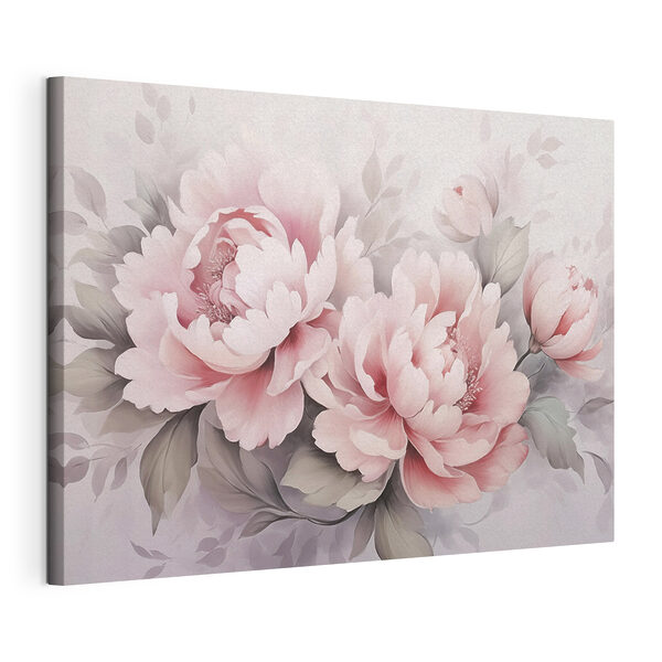 Canvas Schilderijen Canvas Schilderijen Schilderij van bloemen op een witte achtergrond (Artikelnummer: s48702)