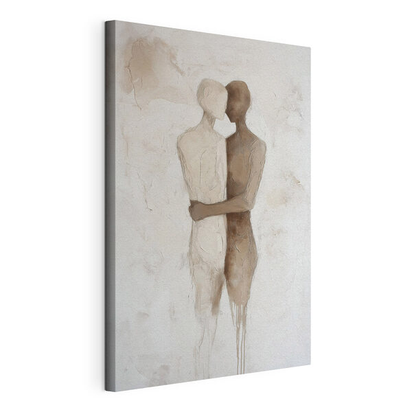 Canvas Schilderijen Tekening van twee mensen die elkaar omhelzen (Artikelnummer: s48703) Canvas Schilderijen Canvas Schilderijen Tekening van twee mensen die elkaar omhelzen (Artikelnummer: s48703)