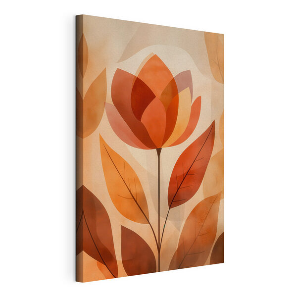 Canvas Schilderijen Bloem met bladeren eraan (Artikelnummer: s48712) Canvas Schilderijen Canvas Schilderijen Bloem met bladeren eraan (Artikelnummer: s48712)