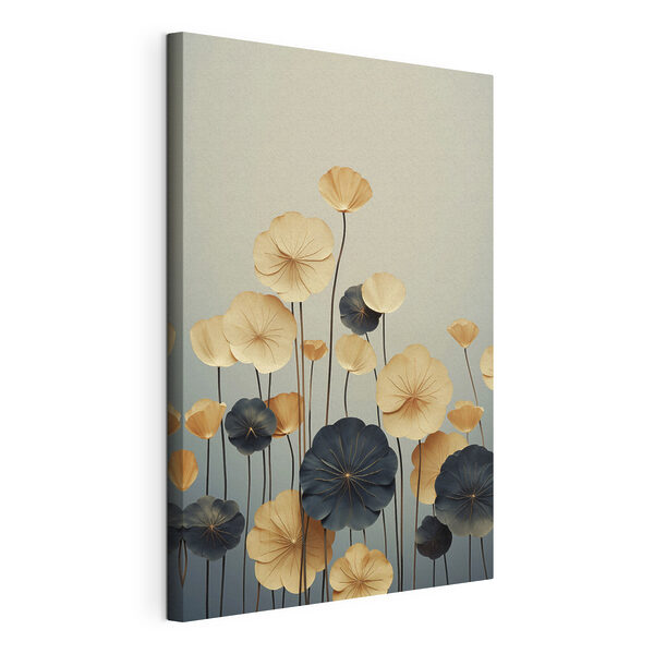 Canvas Schilderijen Canvas Schilderijen Verfijnde bloemen in zachte tinten (Artikelnummer: s48734)