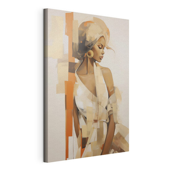 Canvas Schilderijen Schilderij van een vrouw