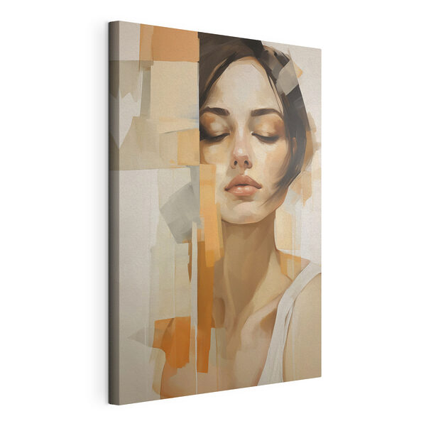 Canvas Schilderijen Canvas Schilderijen Schilderij van een vrouw (Artikelnummer: s48736)