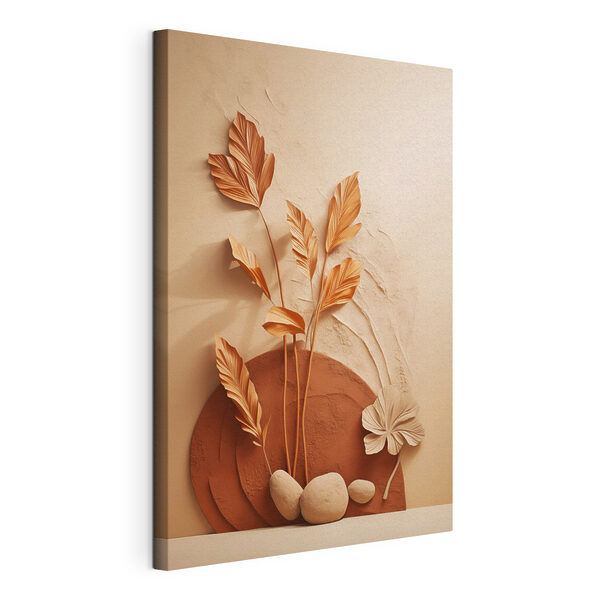 Canvas Schilderijen Bruine en witte bladeren op een bruine ondergrond (Artikelnummer: s48740) Canvas Schilderijen Canvas Schilderijen Bruine en witte bladeren op een bruine ondergrond (Artikelnummer: s48740)