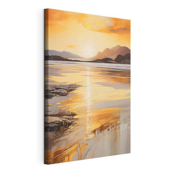 Canvas Schilderijen Zonsondergang boven een meer (Artikelnummer: s48756) Canvas Schilderijen Canvas Schilderijen Zonsondergang boven een meer (Artikelnummer: s48756)