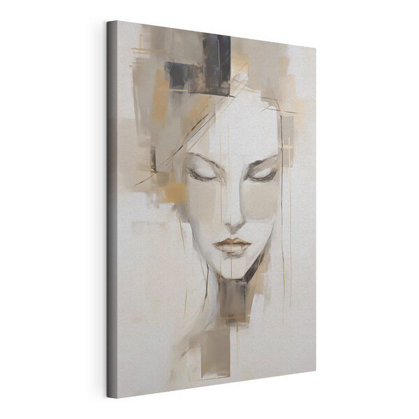 Canvas Schilderijen Canvas Schilderijen Schilderij van het gezicht van een vrouw (Artikelnummer: s48761)