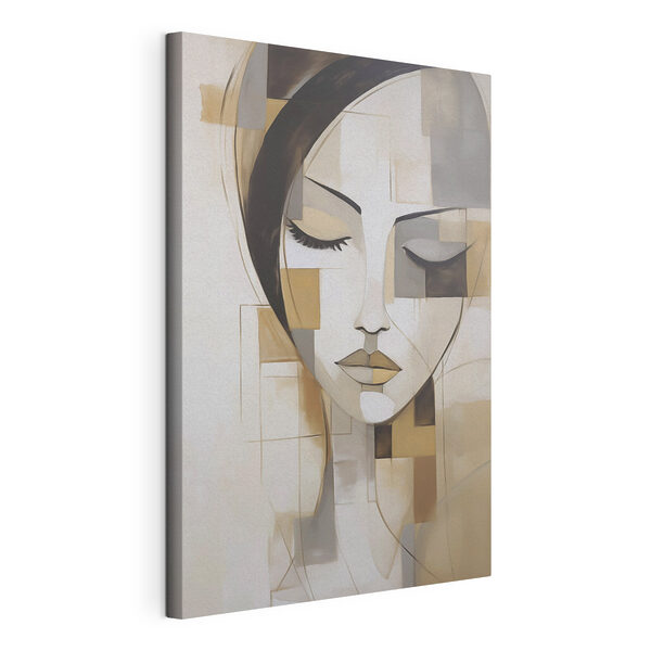 Canvas Schilderijen Schilderij van het gezicht van een vrouw (Artikelnummer: s48762) Canvas Schilderijen Canvas Schilderijen Schilderij van het gezicht van een vrouw (Artikelnummer: s48762)