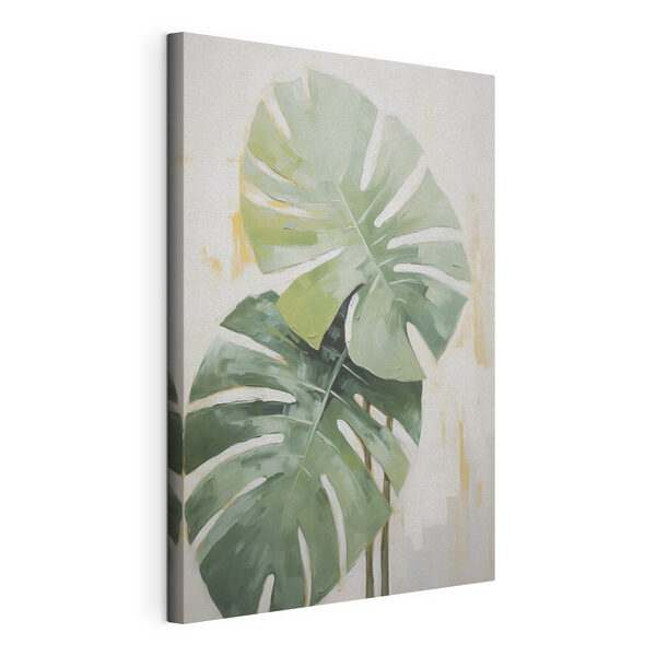Canvas Schilderijen Schilderij van een groot blad (Artikelnummer: s48763) Canvas Schilderijen Canvas Schilderijen Schilderij van een groot blad (Artikelnummer: s48763)