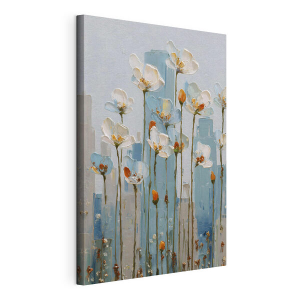 Canvas Schilderijen Schilderij van bloemen op een muur (Artikelnummer: s48785) Canvas Schilderijen Canvas Schilderijen Schilderij van bloemen op een muur (Artikelnummer: s48785)