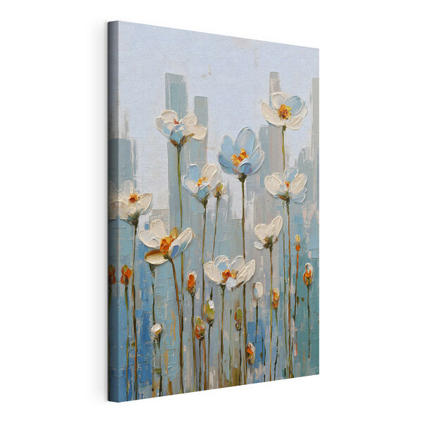 Canvas Schilderijen Schilderij van bloemen op een muur (Artikelnummer: s48786) Canvas Schilderijen Canvas Schilderijen Schilderij van bloemen op een muur (Artikelnummer: s48786)