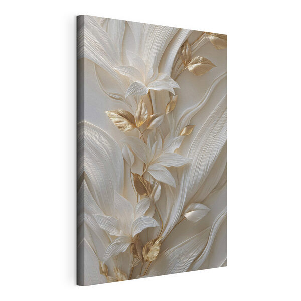 Canvas Schilderijen Verfijnde bloemen en golvende bladeren (Artikelnummer: s48788) Canvas Schilderijen Canvas Schilderijen Verfijnde bloemen en golvende bladeren (Artikelnummer: s48788)