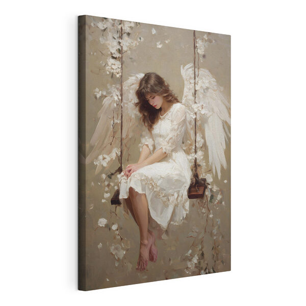Canvas Schilderijen Schilderij van een vrouw die op een schommel zit (Artikelnummer: s48789) Canvas Schilderijen Canvas Schilderijen Schilderij van een vrouw die op een schommel zit (Artikelnummer: s48789)