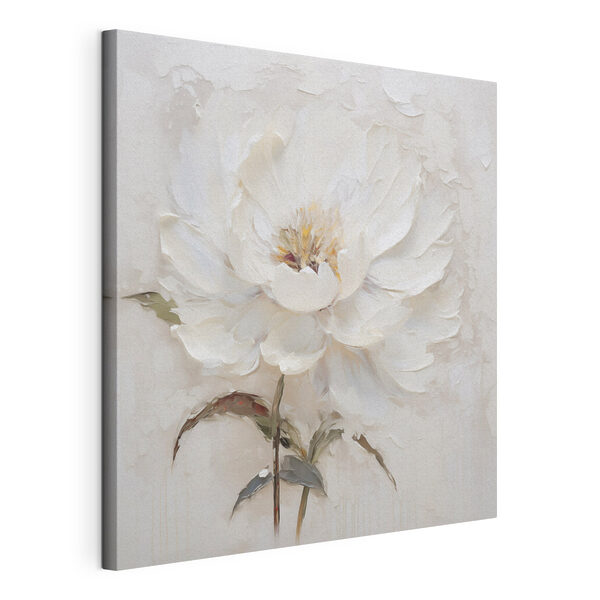 Canvas Schilderijen Schilderij van een witte bloem (Artikelnummer: s48801) Canvas Schilderijen Canvas Schilderijen Schilderij van een witte bloem (Artikelnummer: s48801)