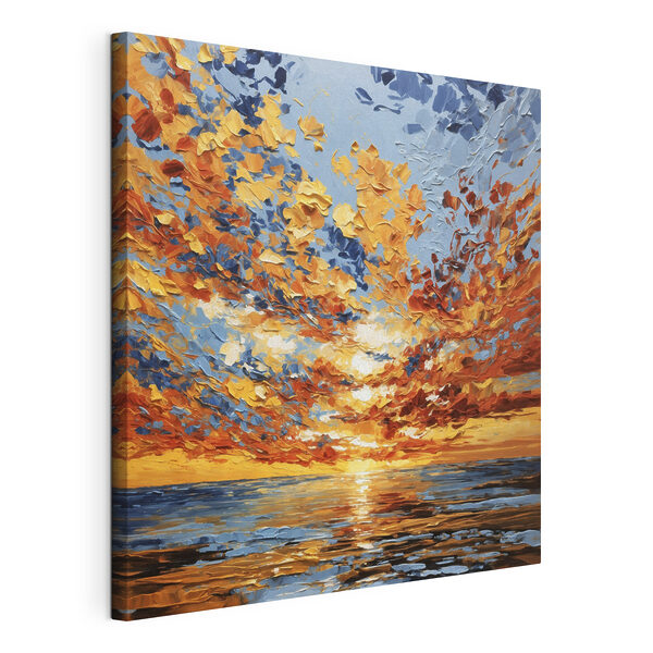Canvas Schilderijen Schilderij van een zonsondergang boven het water (Artikelnummer: s48810) Canvas Schilderijen Canvas Schilderijen Schilderij van een zonsondergang boven het water (Artikelnummer: s48810)