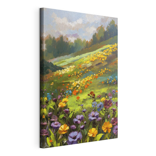 Canvas Schilderijen Schilderij van een bloemenveld (Artikelnummer: s48827) Canvas Schilderijen Canvas Schilderijen Schilderij van een bloemenveld (Artikelnummer: s48827)