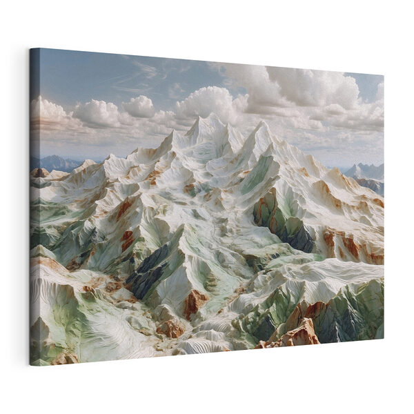 Canvas Schilderijen Besneeuwde berg met wolken aan de hemel (Artikelnummer: s48833) Canvas Schilderijen Canvas Schilderijen Besneeuwde berg met wolken aan de hemel (Artikelnummer: s48833)