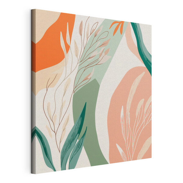 Canvas Schilderijen Kleurrijk patroon met bladeren (Artikelnummer: s48840) Canvas Schilderijen Canvas Schilderijen Kleurrijk patroon met bladeren (Artikelnummer: s48840)