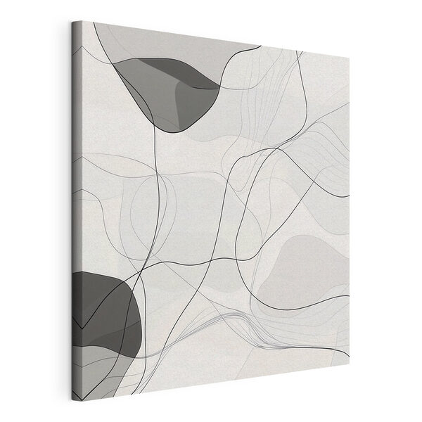 Canvas Schilderijen Canvas Schilderijen Witte en zwarte achtergrond met zwarte lijnen (Artikelnummer: s48853)