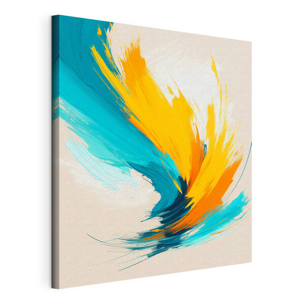 Canvas Schilderijen Blauwe en gele verfwervelingen (Artikelnummer: s48856) Canvas Schilderijen Canvas Schilderijen Blauwe en gele verfwervelingen (Artikelnummer: s48856)