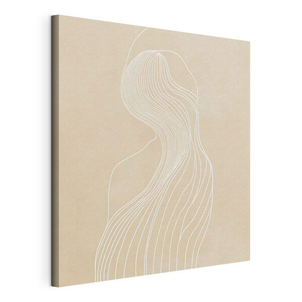 Canvas Schilderijen Witte lijntekening van een vrouw (Artikelnummer: s48875) Canvas Schilderijen Canvas Schilderijen Witte lijntekening van een vrouw (Artikelnummer: s48875)