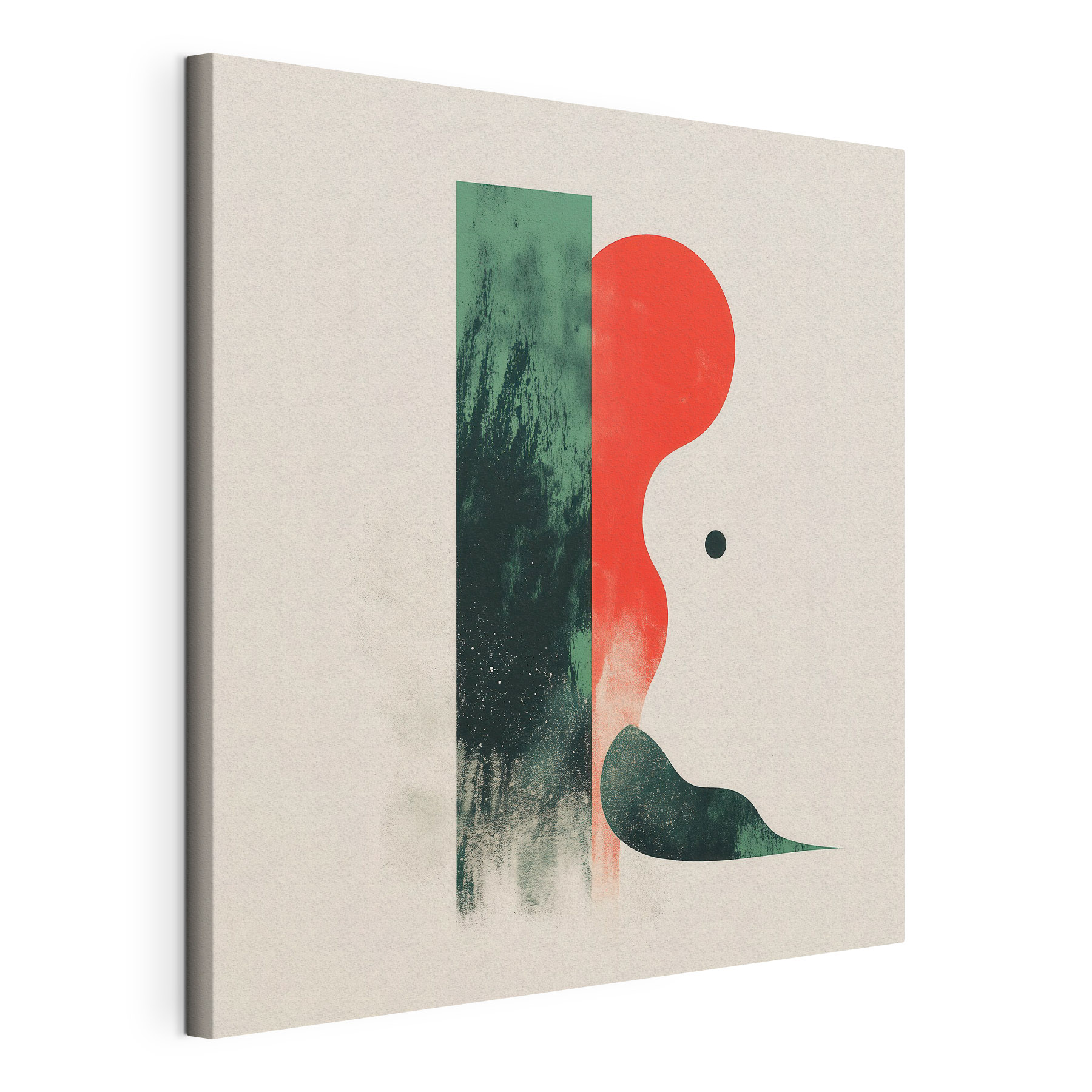Red and green abstract art