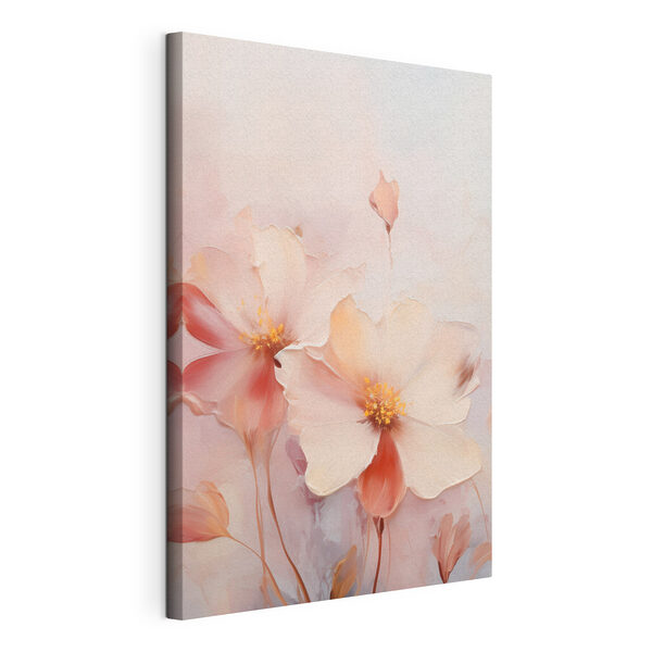 Canvas Schilderijen Canvas Schilderijen Schilderij van bloemen op een witte ondergrond (Artikelnummer: s48904)