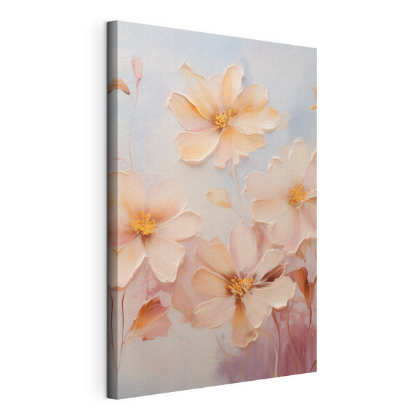 Canvas Schilderijen Canvas Schilderijen Verfijnde bloemen in zachte pasteltinten (Artikelnummer: s48905)