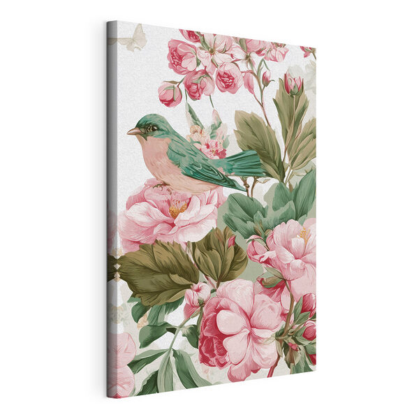 Canvas Schilderijen Vogel op een bloem (Artikelnummer: s48919) Canvas Schilderijen Canvas Schilderijen Vogel op een bloem (Artikelnummer: s48919)