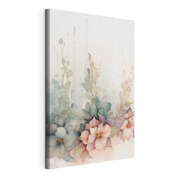 Canvas Schilderijen Schilderij van bloemen en bladeren (Artikelnummer: s48921) Canvas Schilderijen Canvas Schilderijen Schilderij van bloemen en bladeren (Artikelnummer: s48921)