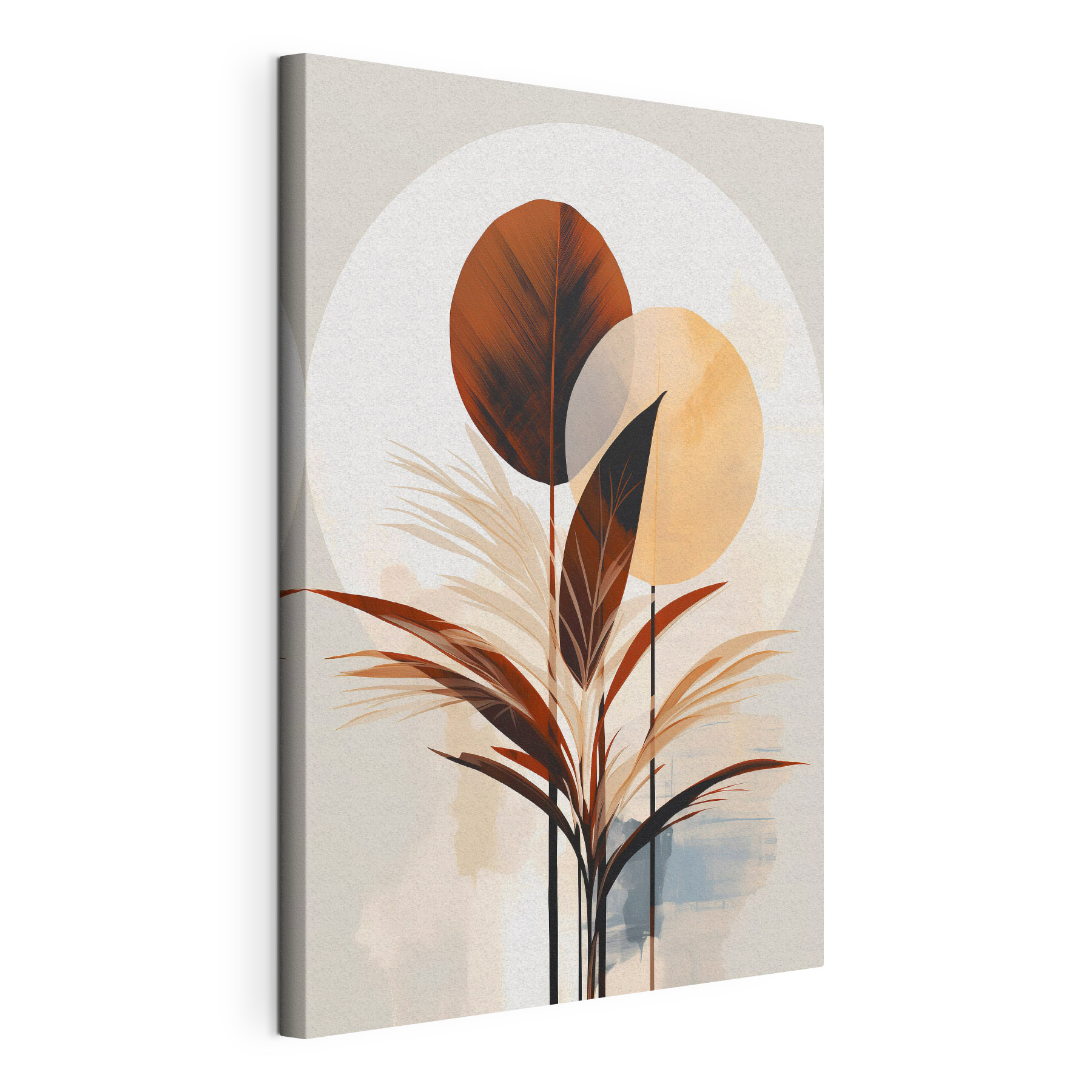 Plant with leaves and circles Plant with leaves and circles