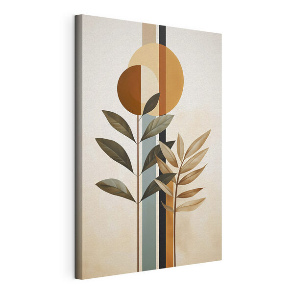 Canvas Schilderijen Plant met bladeren en cirkels (Artikelnummer: s48929) Canvas Schilderijen Canvas Schilderijen Plant met bladeren en cirkels (Artikelnummer: s48929)