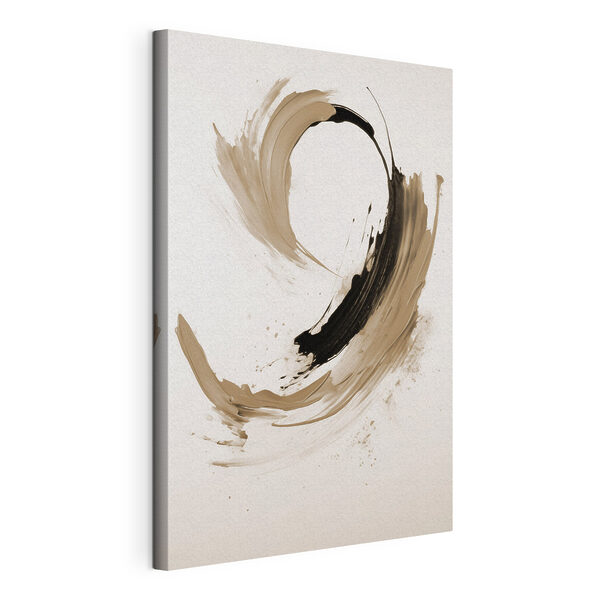 Canvas Schilderijen Canvas Schilderijen Zwarte en bruine penseelstreken (Artikelnummer: s48940)