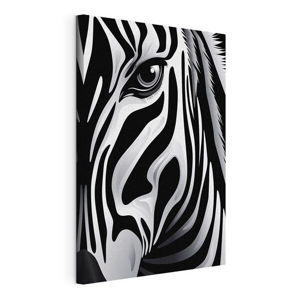 Canvas Schilderijen Majestueuze zebra in zwart-witstijl (Artikelnummer: s48957) Canvas Schilderijen Canvas Schilderijen Majestueuze zebra in zwart-witstijl (Artikelnummer: s48957)