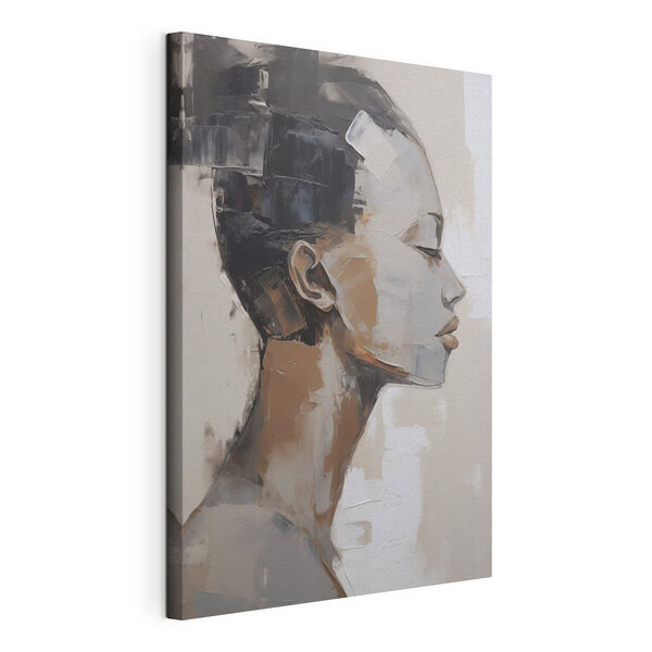 Canvas Schilderijen Schilderij van het gezicht van een vrouw (Artikelnummer: s48975) Canvas Schilderijen Canvas Schilderijen Schilderij van het gezicht van een vrouw (Artikelnummer: s48975)