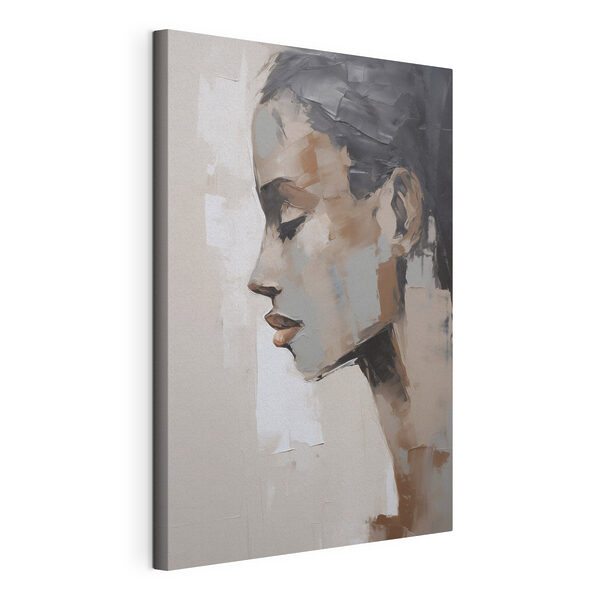Canvas Schilderijen Canvas Schilderijen Schilderij van het gezicht van een vrouw (Artikelnummer: s48976)